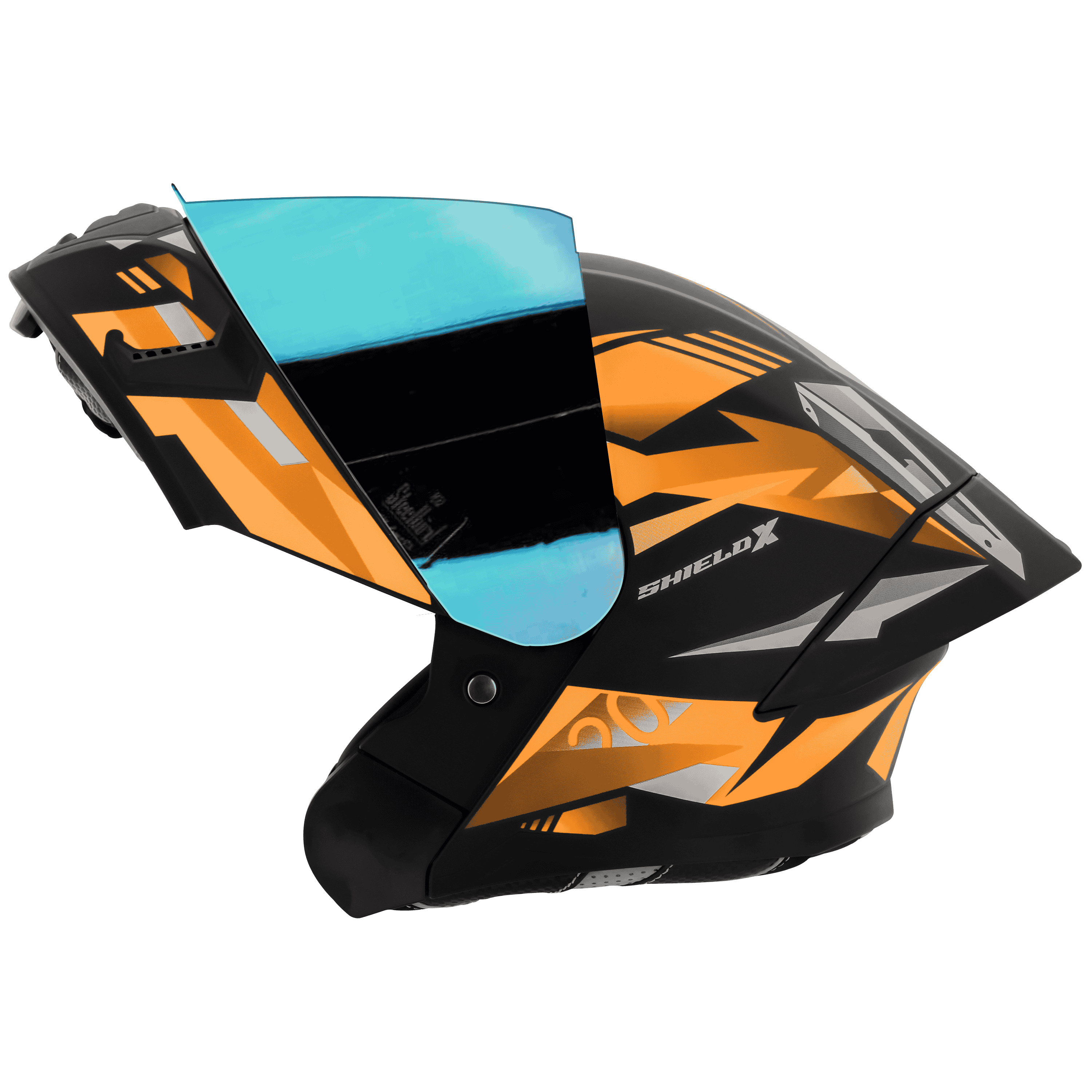 SBA-20 SHIELD X GLOSSY BLACK WITH ORANGE